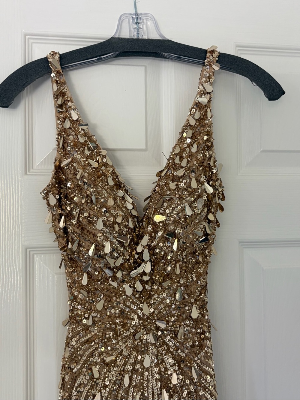 Gold Sherri Hill Prom Dress Style #54912 - Picture 5 of 9